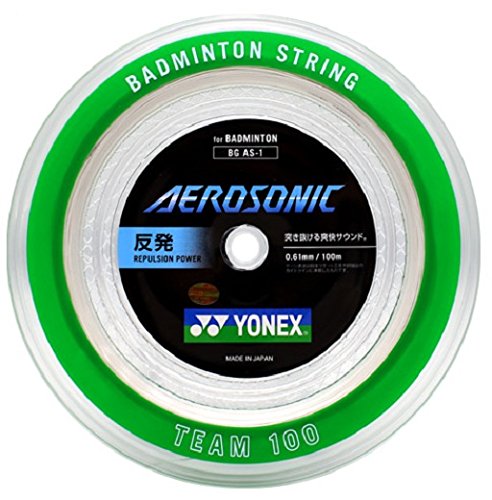 YONEX Badminton Strings Aerosonic 0.61mm 100m BGAS1 White Made in Japan NEW